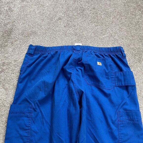 Carhartt Scrub Casual Pants Mens 2XL Royal Blue Straight Leg Elastic Waist 43x27 - Picture 12 of 13